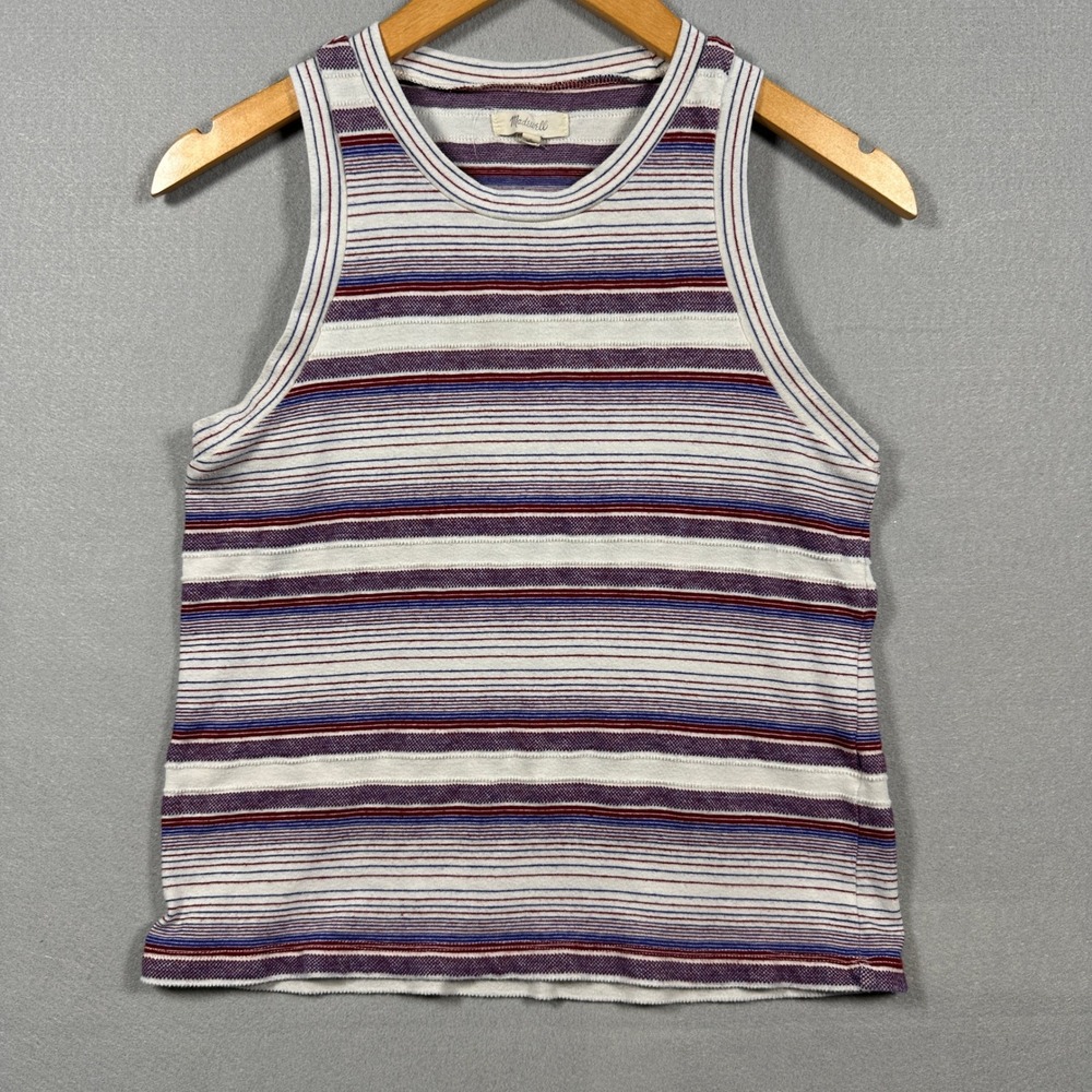 Madewell Womens Carita Stripe Vintage Inspired Knit Tank Top Small